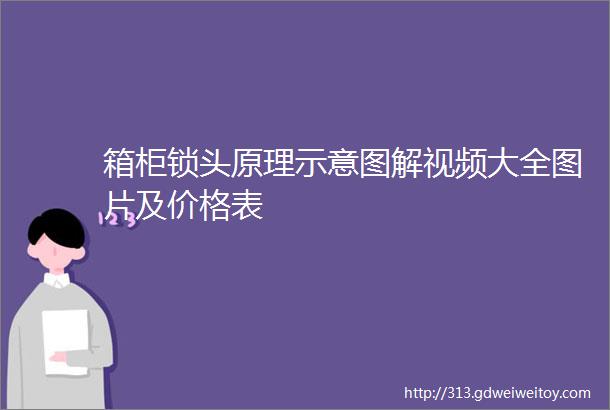 箱柜锁头原理示意图解视频大全图片及价格表